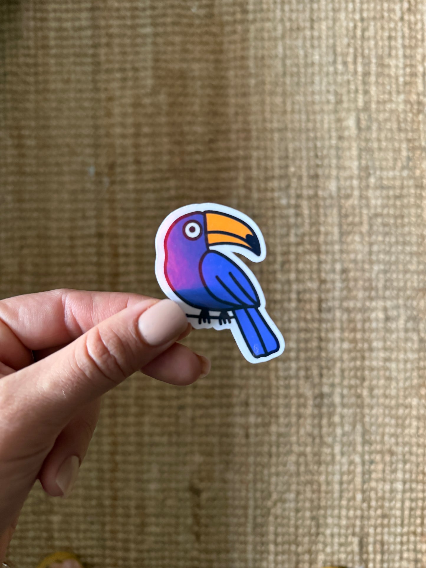 blue tucano/toucan sticker - little icons of Brazil collection