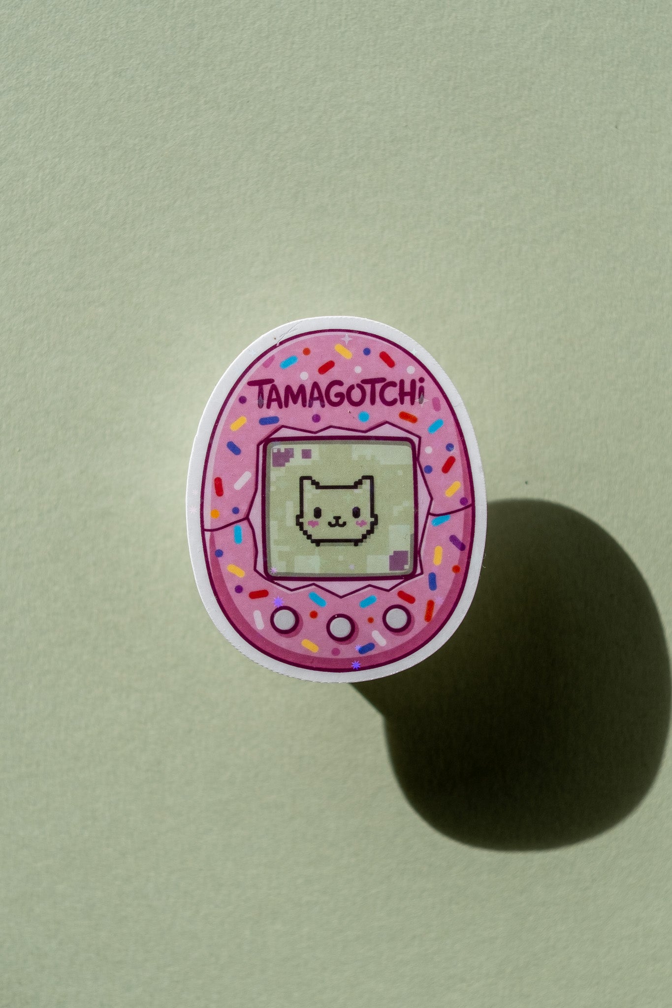 pink tamagotchi sticker - the post club ✰ by klari edition #2