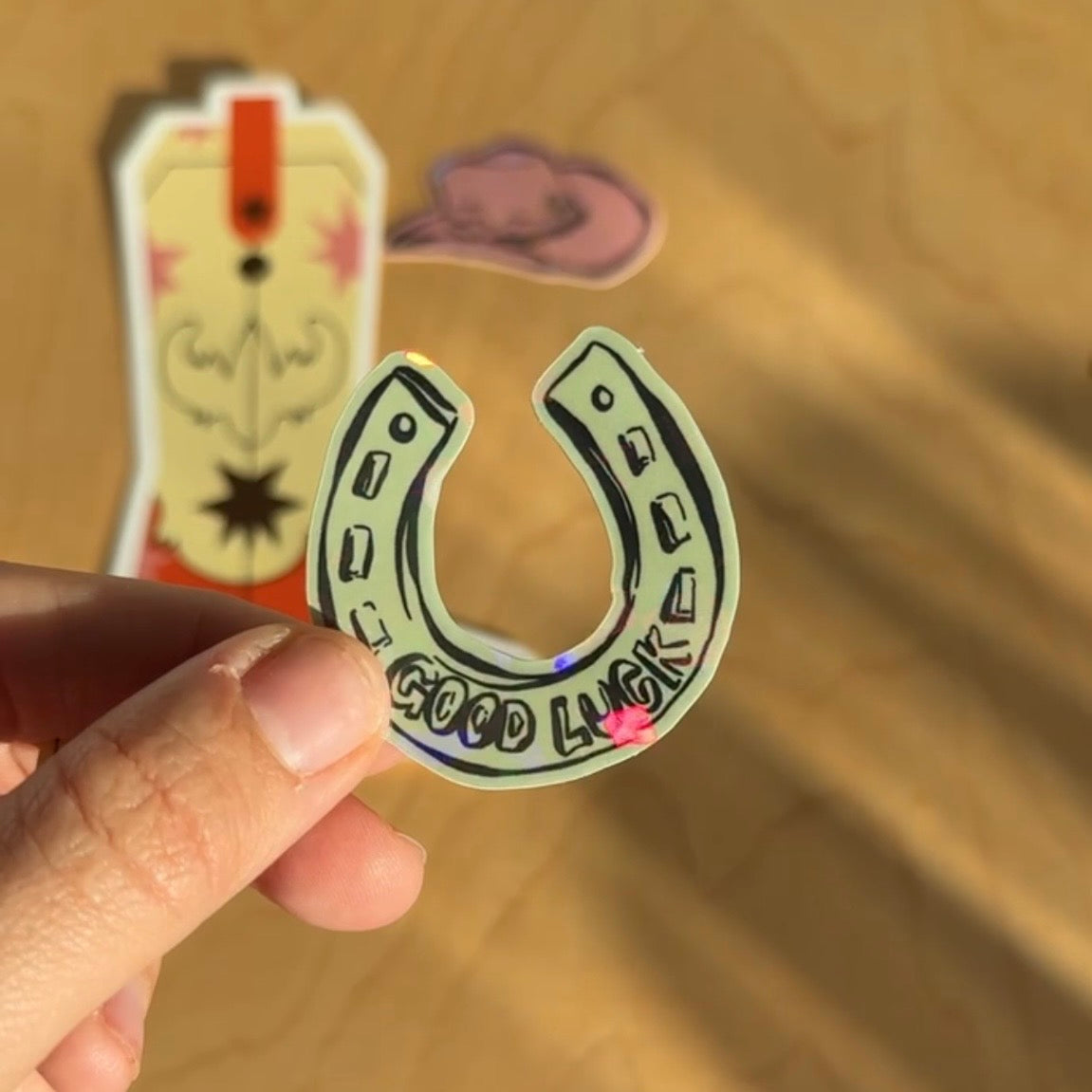 good luck horse shoe sticker — the post club by klari ✰ edition "Wild West Post"