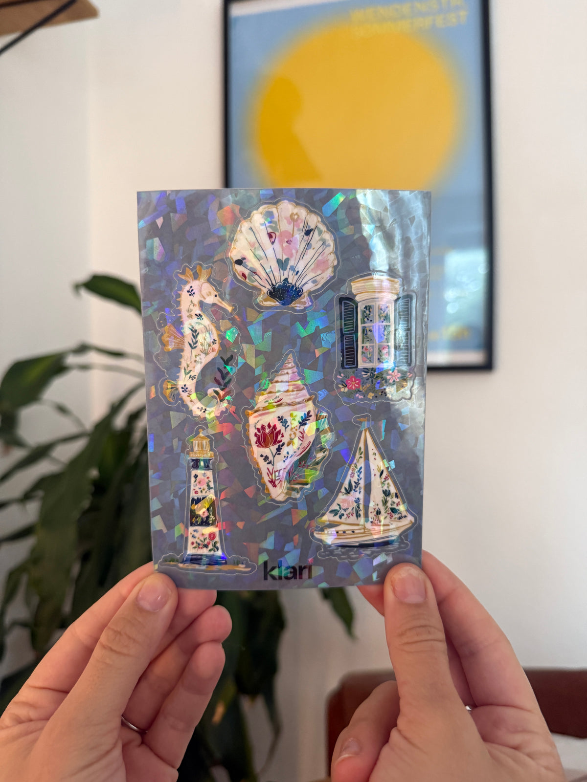 summer watercolour sticker sheet — the post club by klari ✰ edition "A Summer by the Coast"