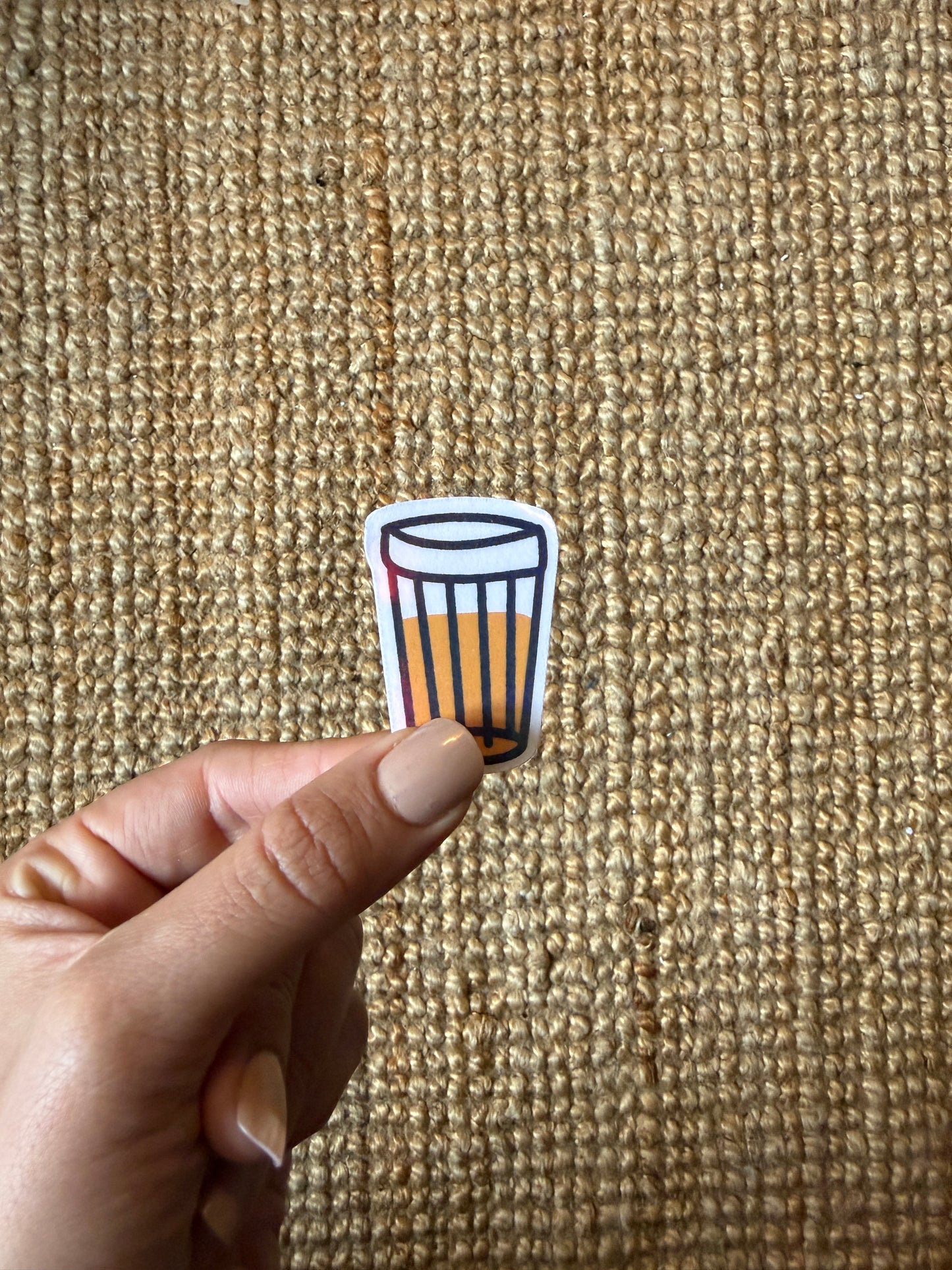 brazilian beer glass cervejinha sticker - little icons of Brazil collection