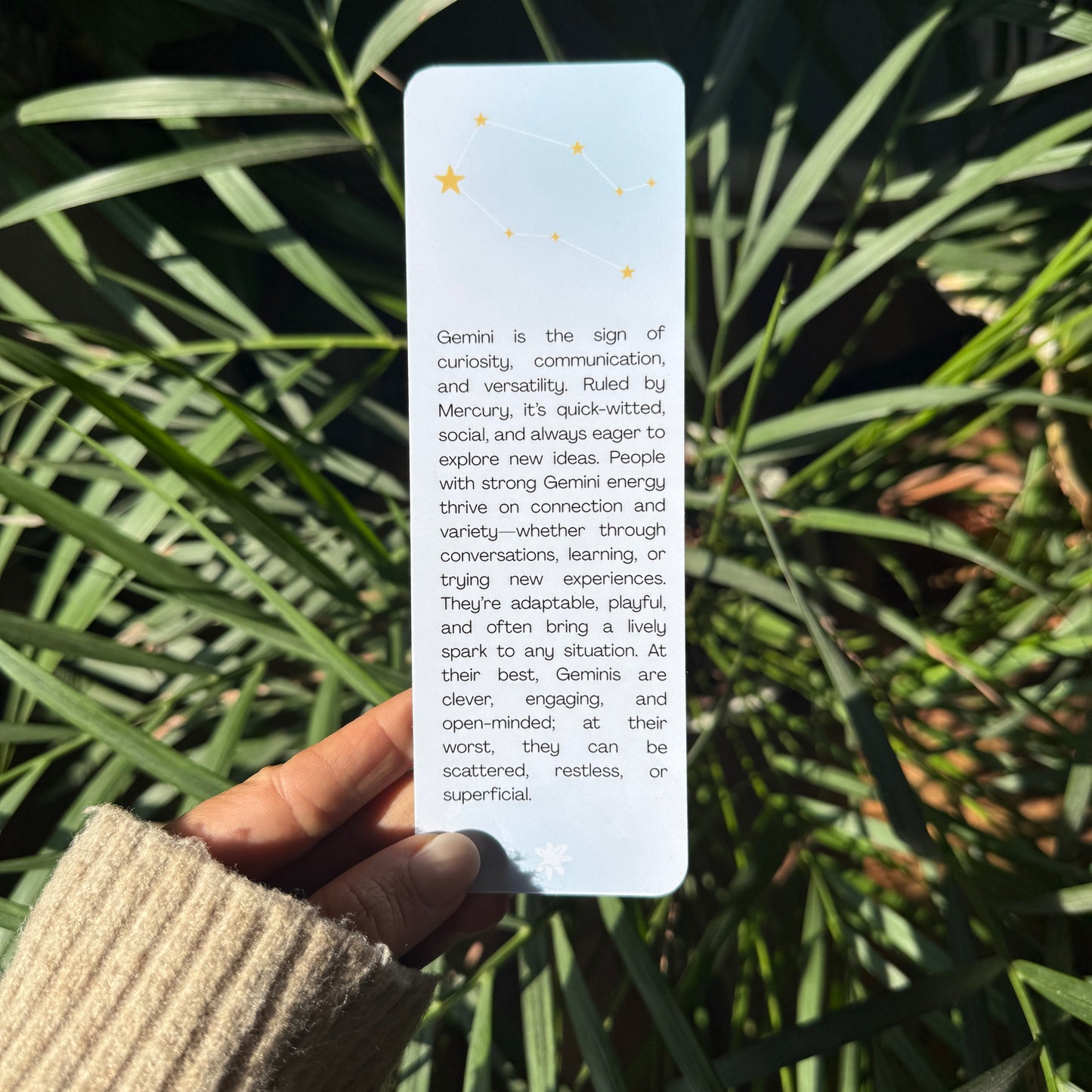 zodiac sign gemini bookmark