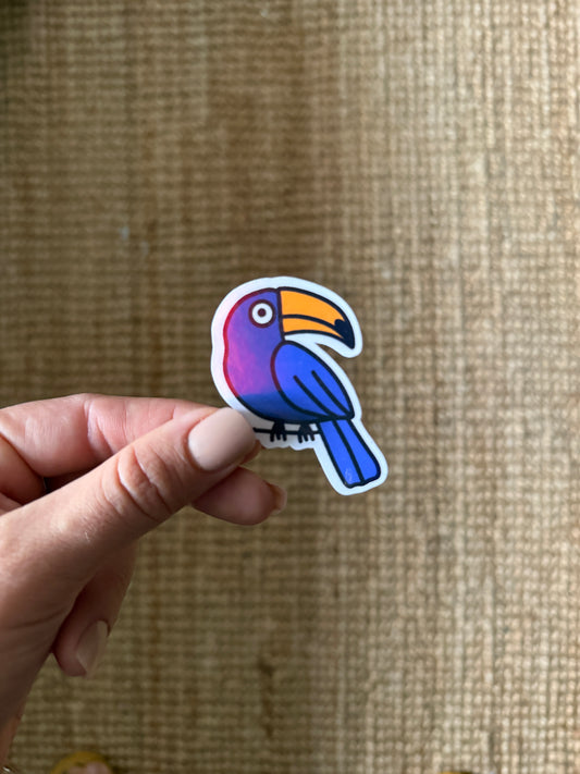 blue tucano/toucan sticker - little icons of Brazil collection