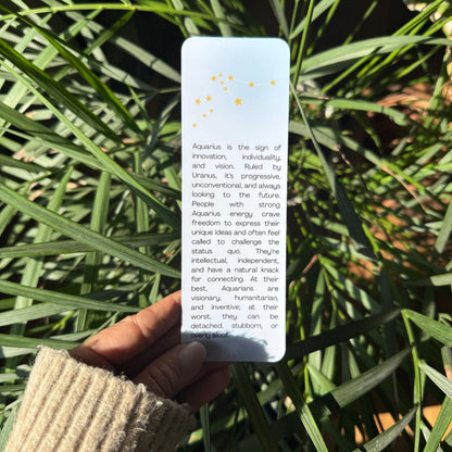 zodiac sign aquarius bookmark