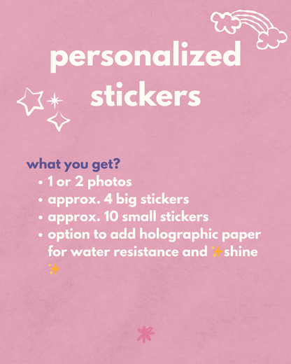 limited edition: personalised stickers!