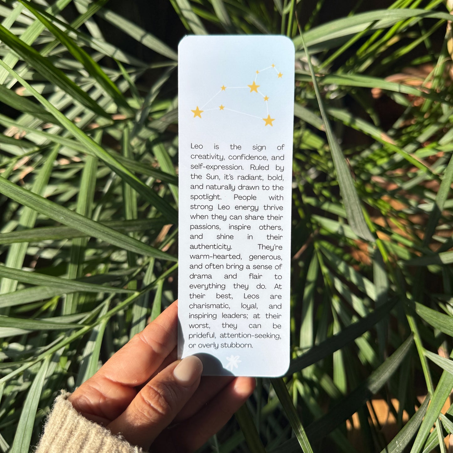 zodiac sign leo bookmark