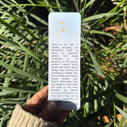 zodiac sign taurus bookmark