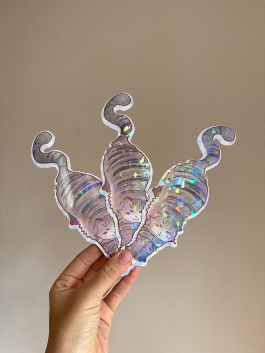 oops b-tier: cute stretching cat bookmark