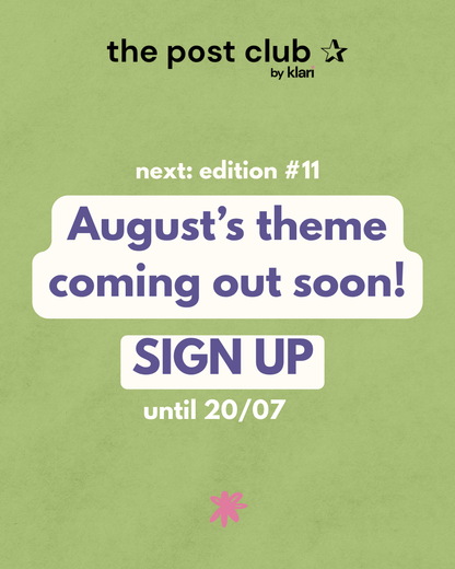 Monthly surprise stationery mail club: the post club ✰ by klari (August)