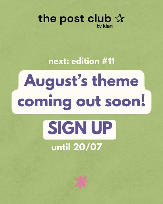 Monthly surprise stationery mail club: the post club ✰ by klari (August)