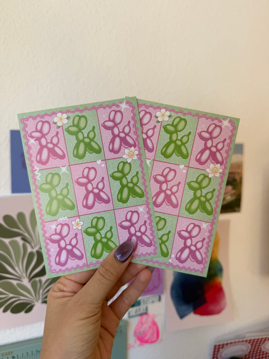balloon colourful post card - 2 for 1 — the post club by klari ✰ edition "Nostalgia Post"