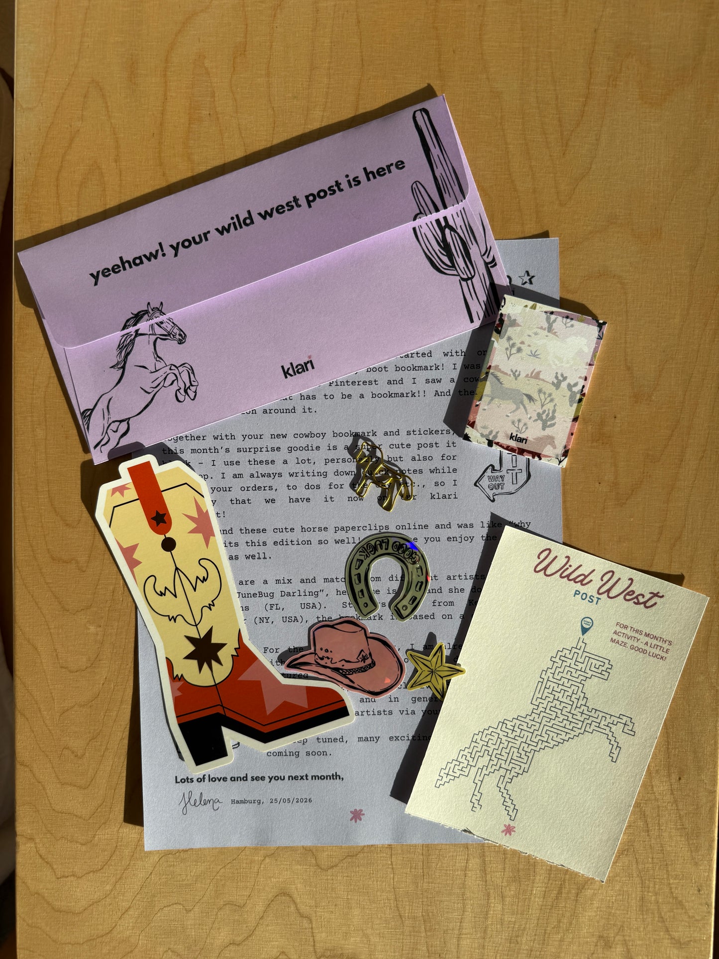 Full letter: the post club by klari ✰ edition "Wild West Post"