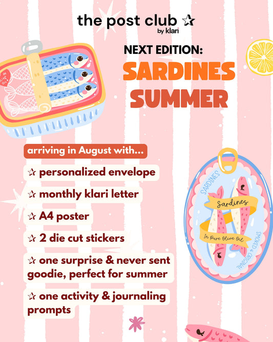 Monthly surprise stationery mail club: the post club ✰ by klari (August)