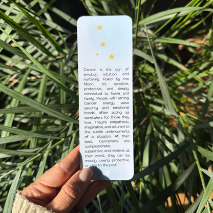 zodiac sign cancer bookmark