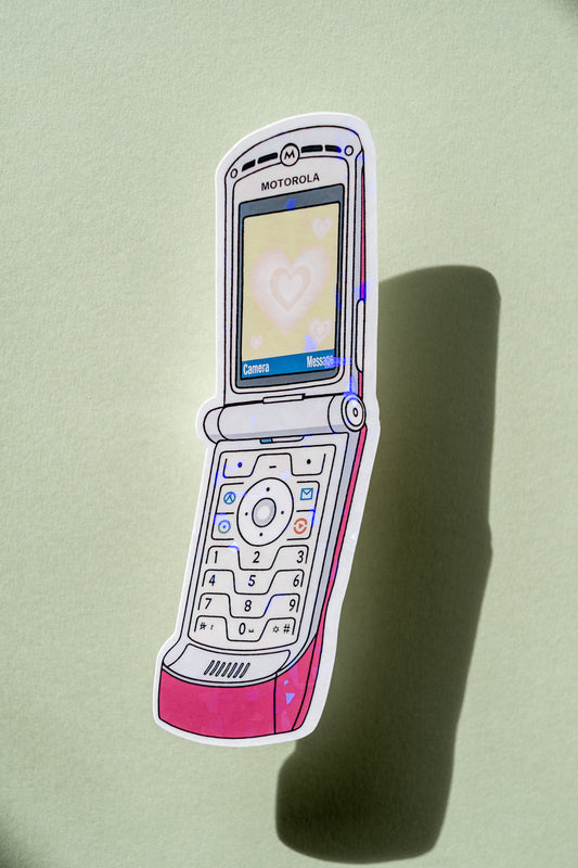 flip phone motorola razr bookmark — the post club ✰ by klari edition #2