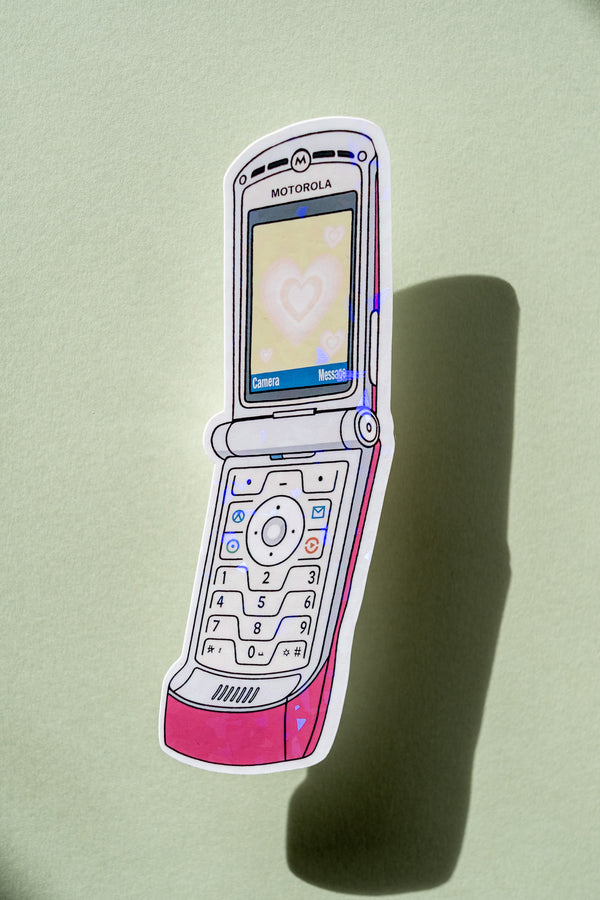flip phone motorola razr bookmark — the post club ✰ by klari edition "y2k time capsule"