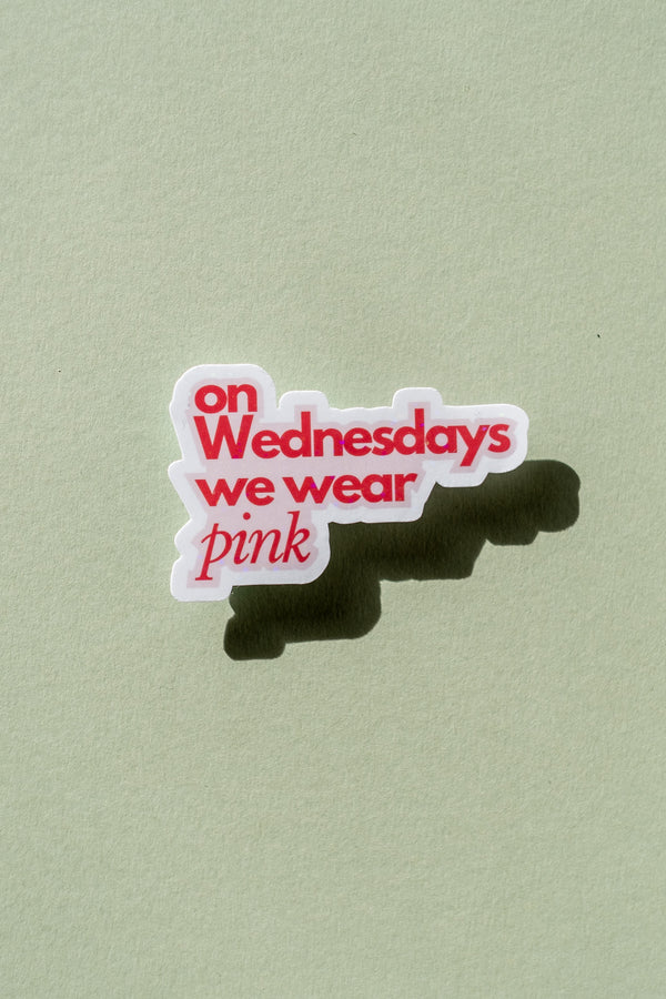 on wednesdays we wear pink sticker - the post club ✰ by klari edition "y2k time capsule"