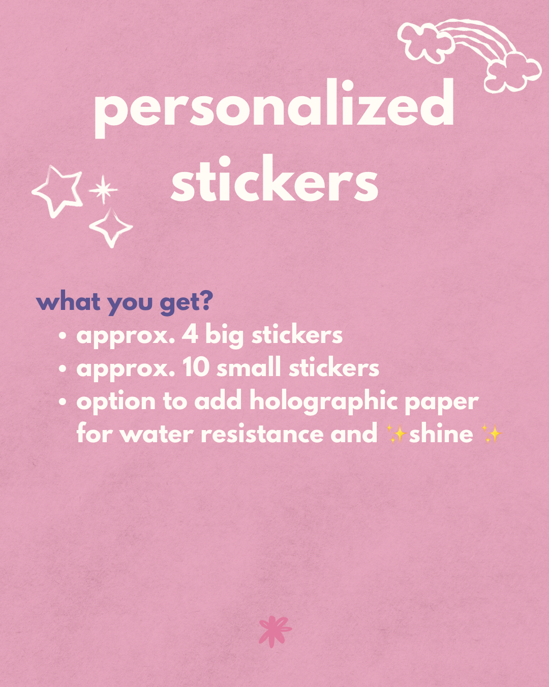limited edition: personalised stickers!