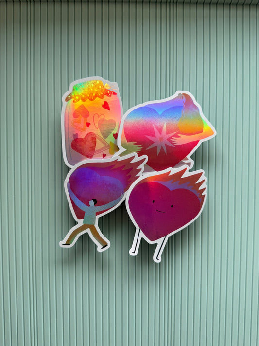 holographic sticker pack - the post club ✰ by klari edition #5