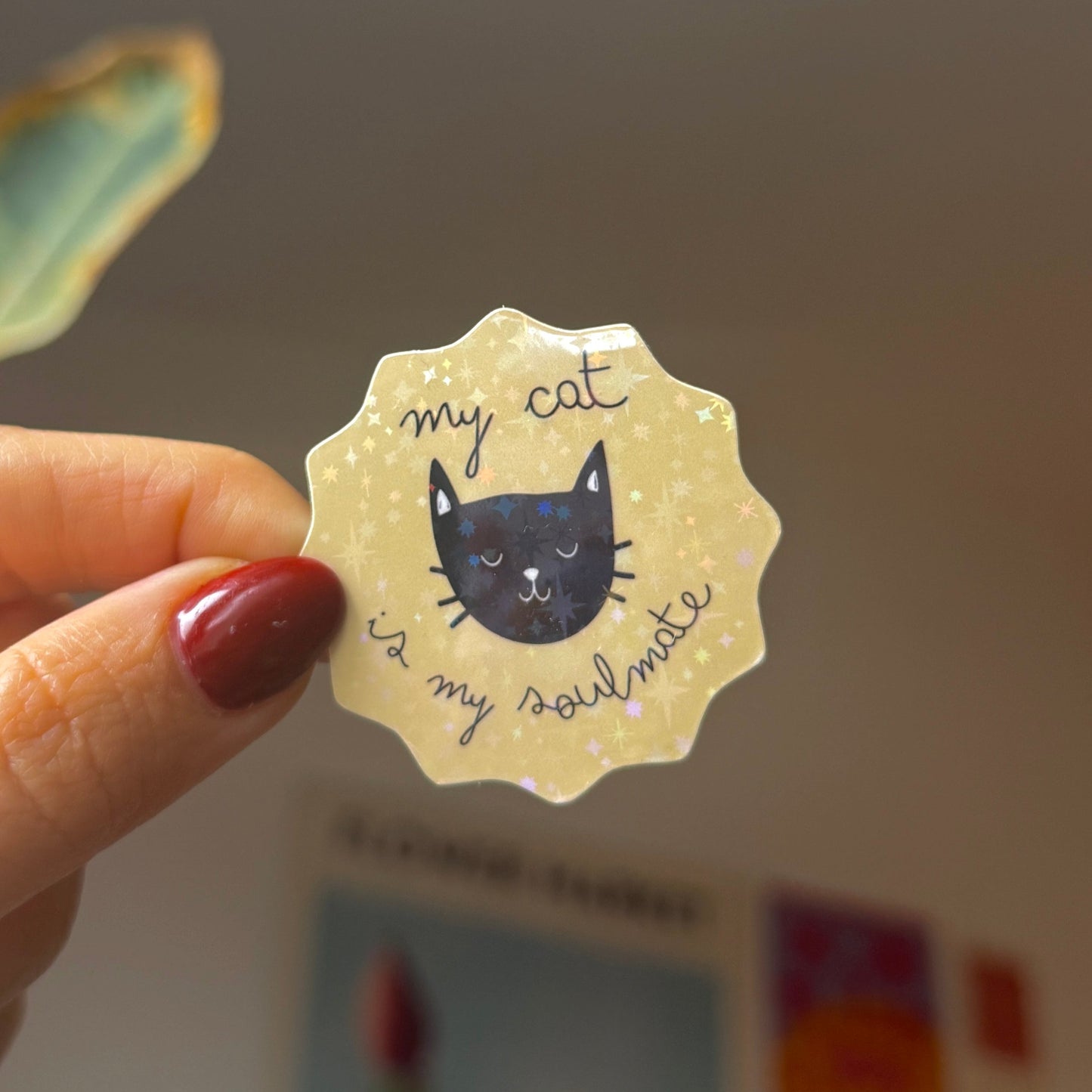 my cat is my soulmate sticker version 2
