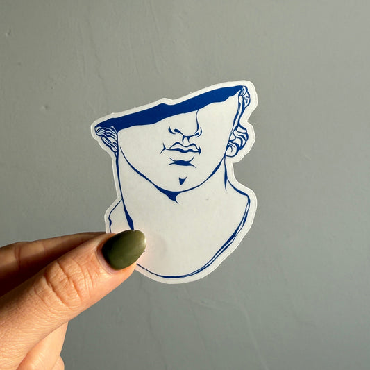 greek bust sticker —  the post club by klari  ✰  edition #6