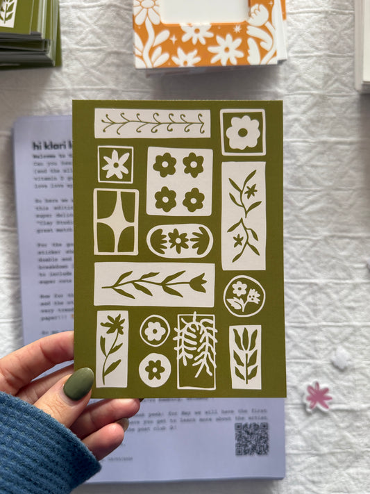 spring botanical art print  — the post club by klari ✰ edition #7