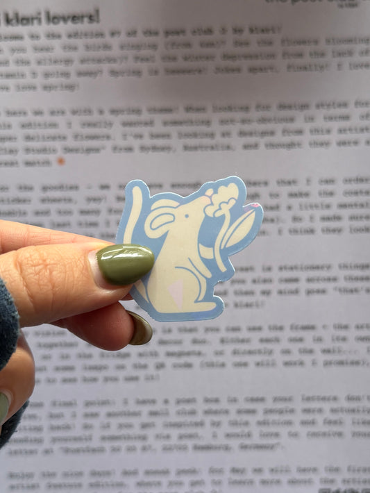 bunny sticker  — the post club by klari ✰ edition #7
