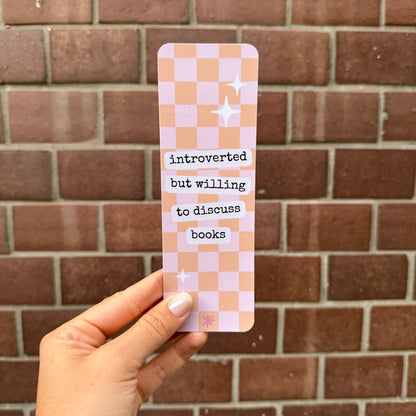 Introverted but willing to discuss books bookmark