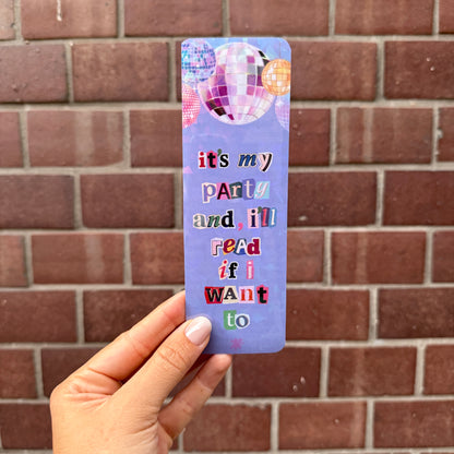 it’s my party and I will read if I want to bookmark