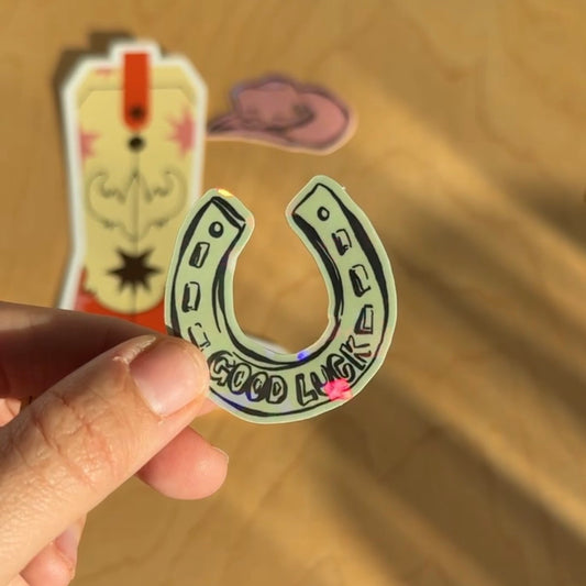 good luck horse shoe sticker  — the post club by klari ✰ edition "Wild West Post"