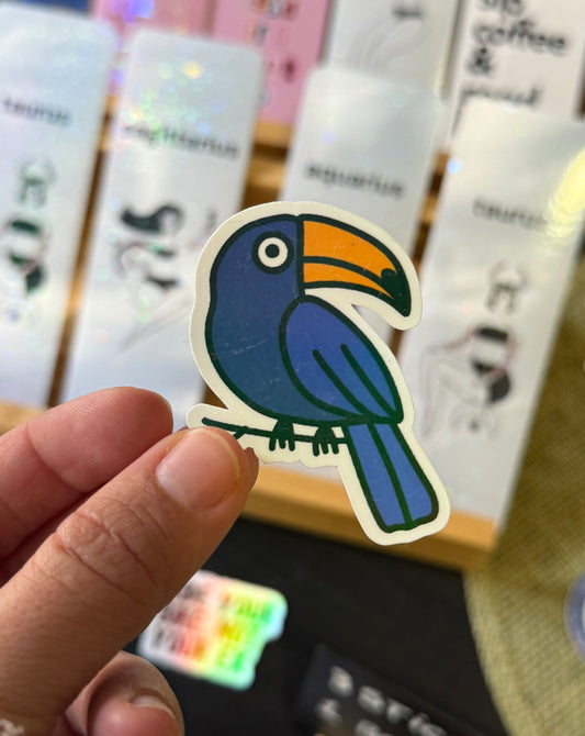 blue tucano/toucan sticker - little icons of Brazil collection