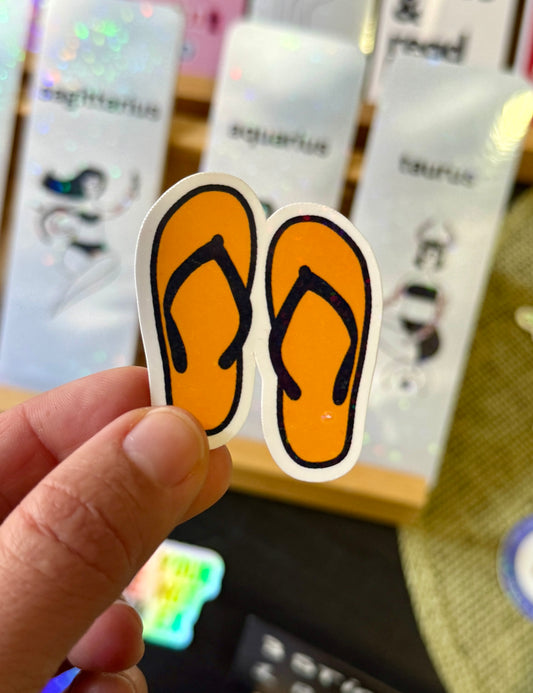 yellow havaianas/flip flops sticker - little icons of Brazil collection