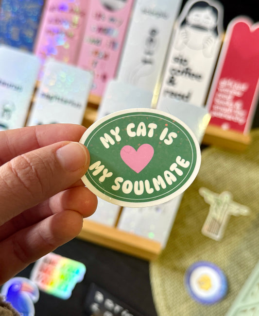 my cat is my soulmate sticker