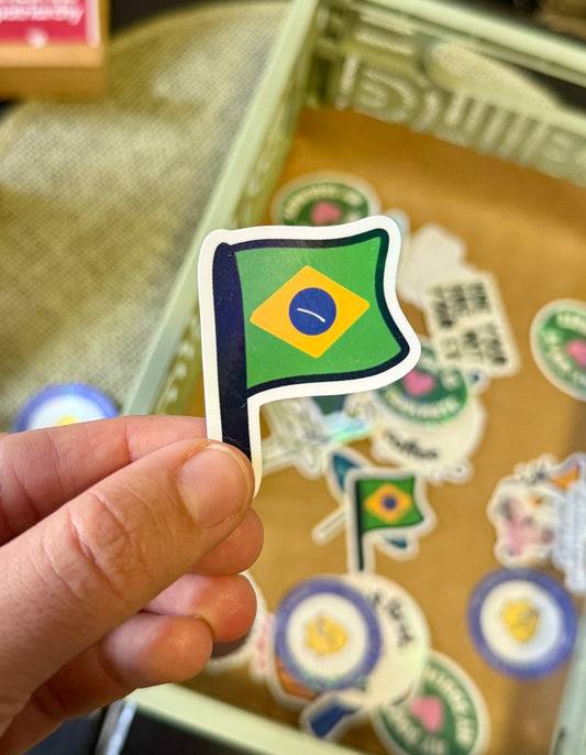 Brazil flag sticker - little icons of Brazil collection
