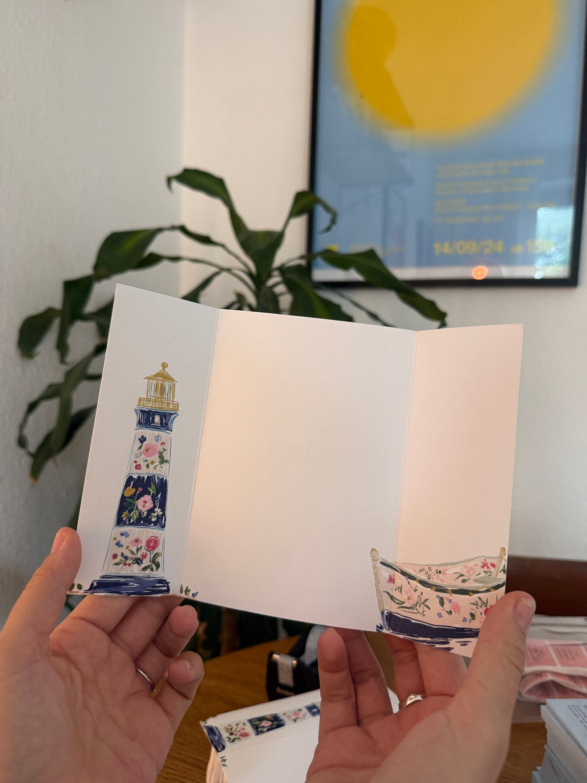 marine themed greeting card- the post club ✰ by klari edition "A Summer by the Coast"