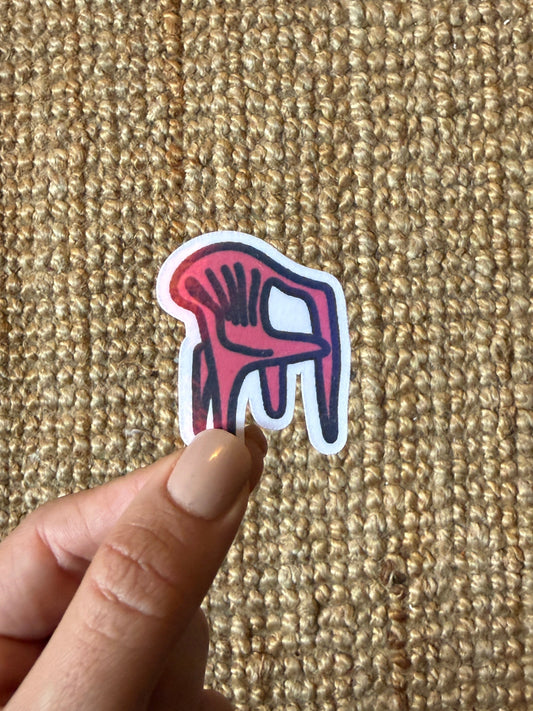 red bar chair sticker - little icons of Brazil collection