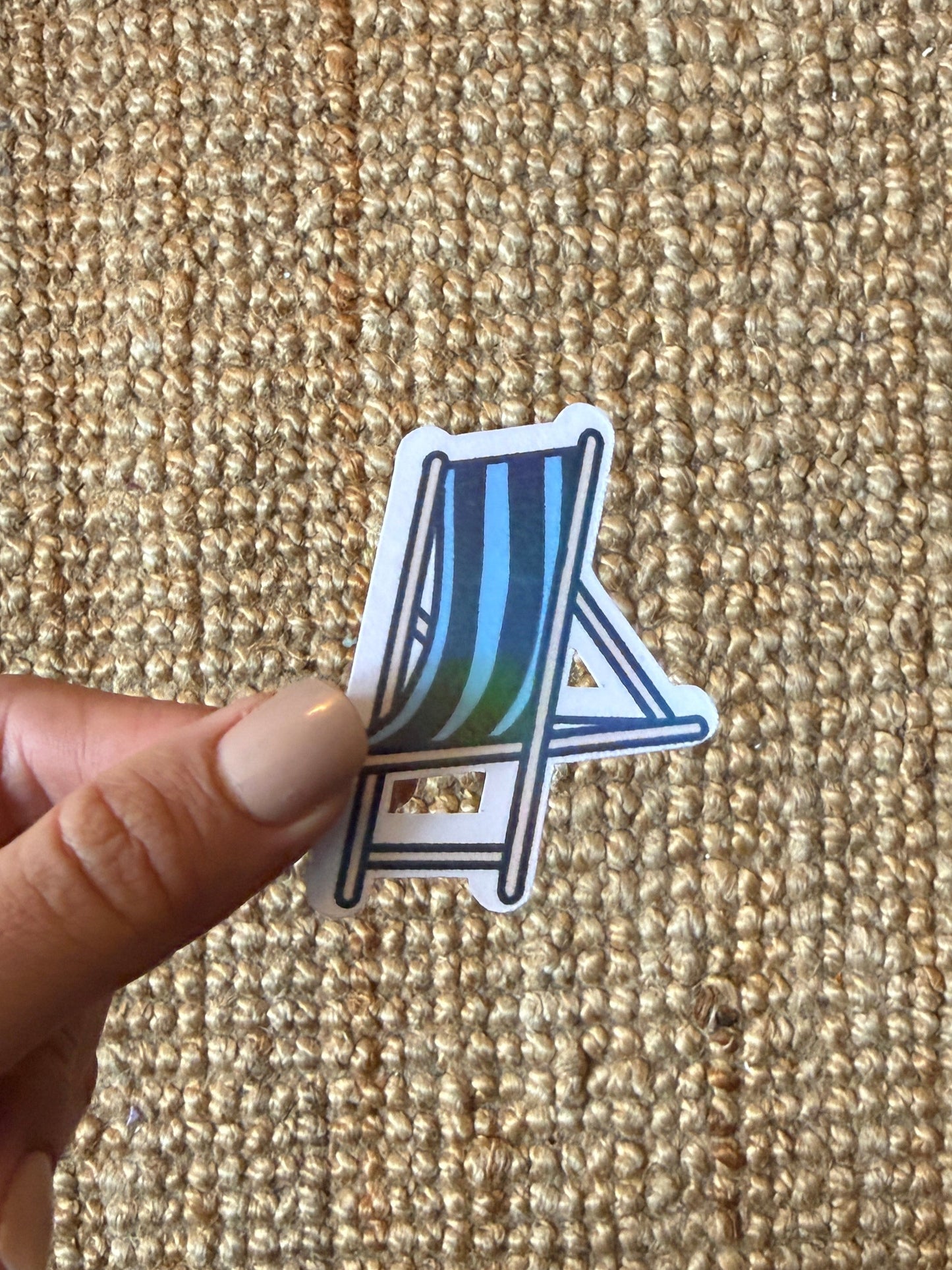 blue beach chair sticker - little icons of Brazil collection