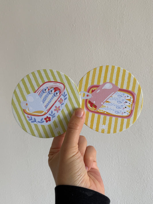 paper coaster set — the post club by klari ✰ edition "Sardines Summer"