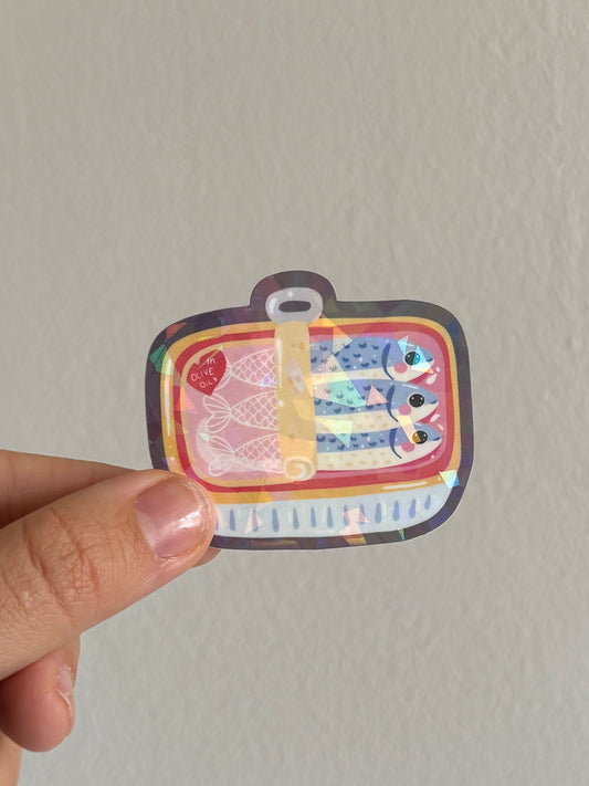 Sardines holographic sticker  — the post club by klari ✰ edition "Sardines Summer"