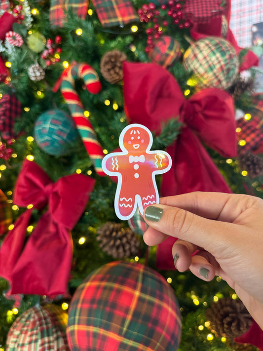 gingerbread man holographic sticker - the post club ✰ by klari edition #3
