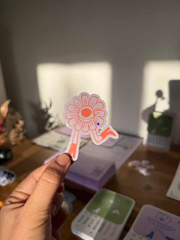 cute flower sticker purple orange  - the post club ✰ by klari edition "growing places"