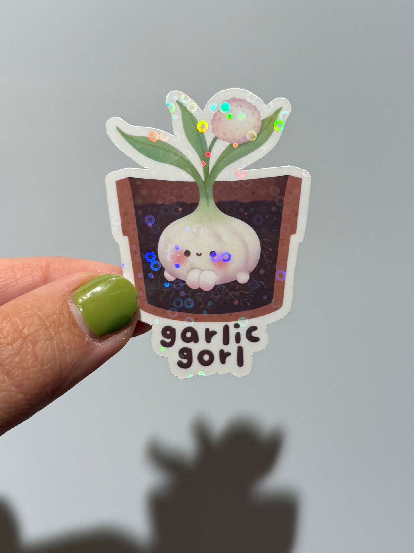 garlic gorl cute kawaii sticker