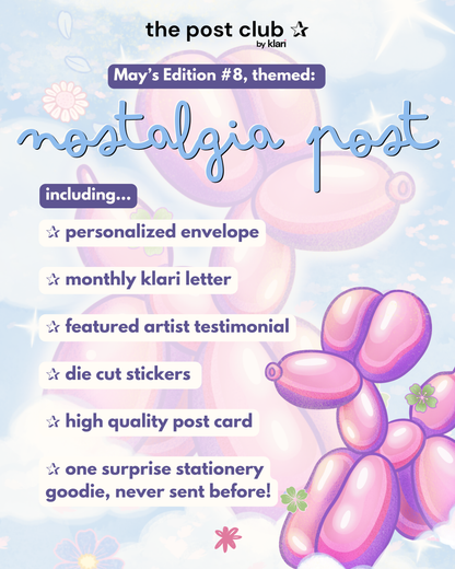 Monthly surprise stationery mail club: the post club ✰ by klari (May)