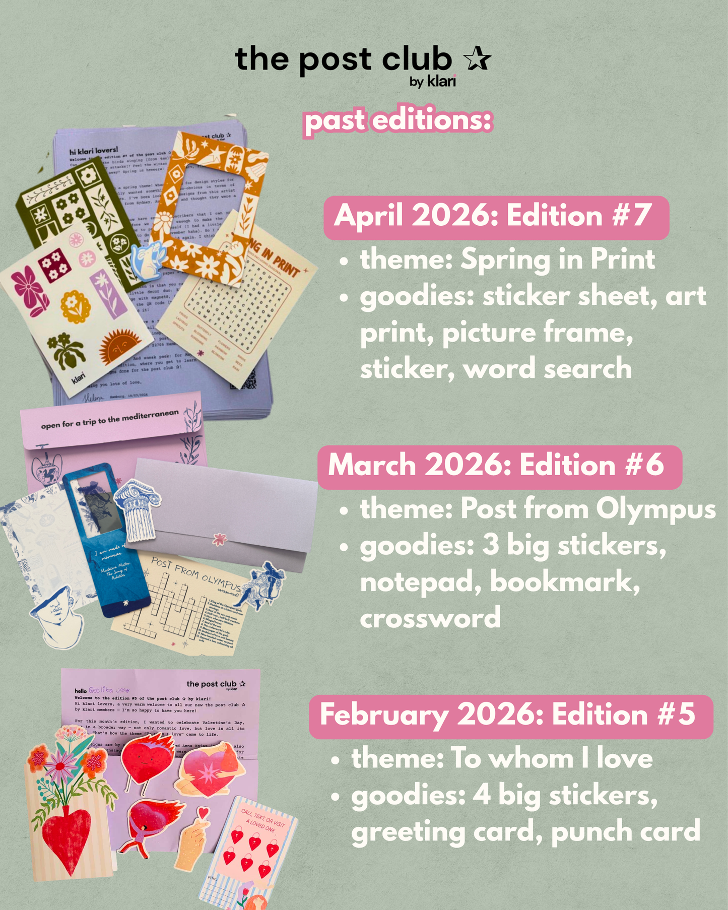 Monthly surprise stationery mail club: the post club ✰ by klari (August)