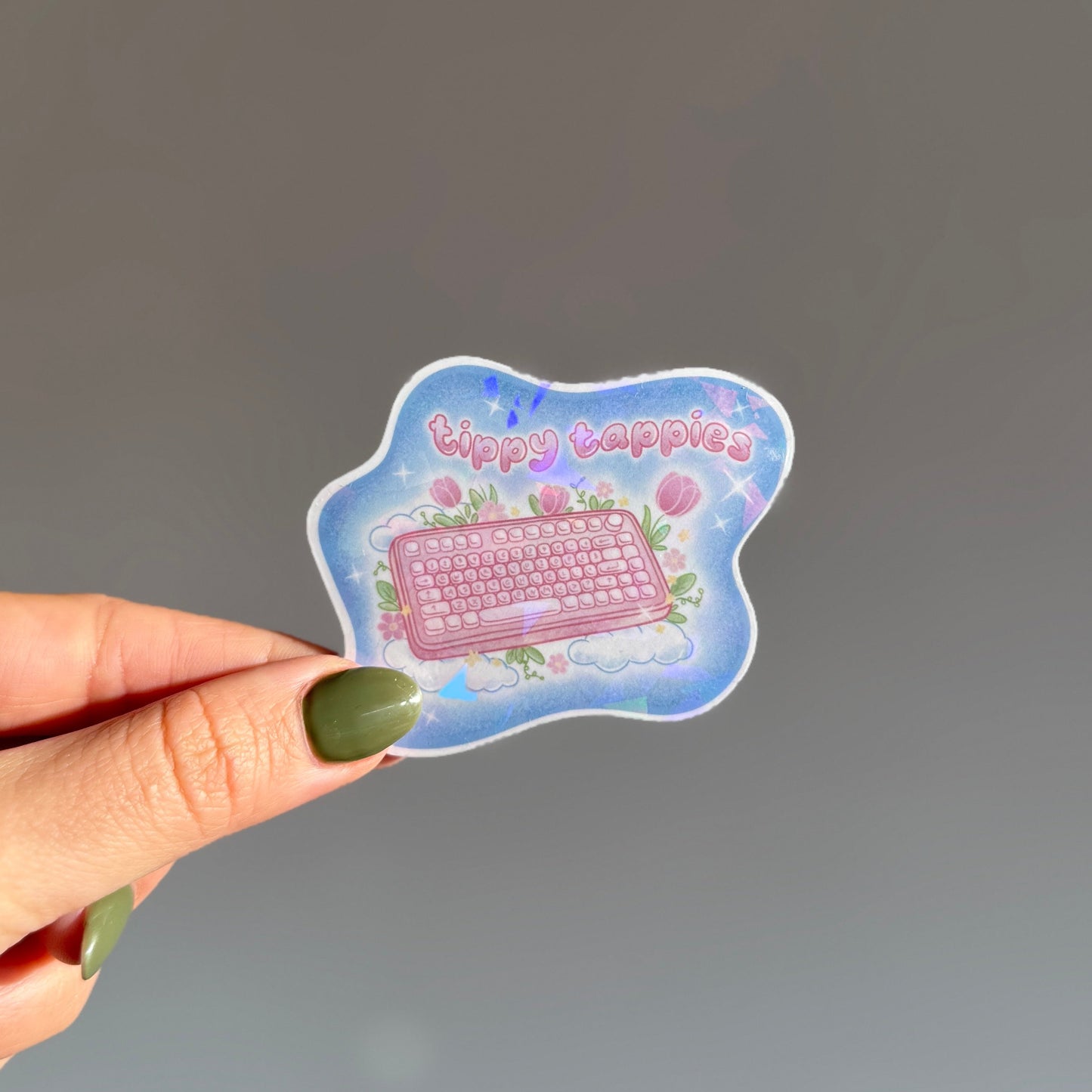 tippy tappies cozy WFH sticker