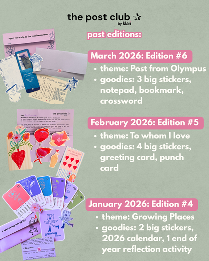Monthly surprise stationery mail club: the post club ✰ by klari (May)