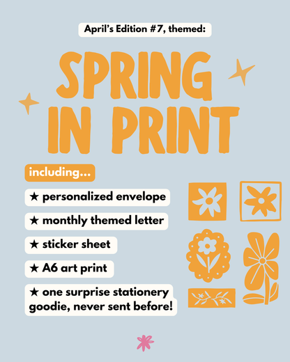 Monthly surprise stationery mail club: the post club ✰ by klari (April)